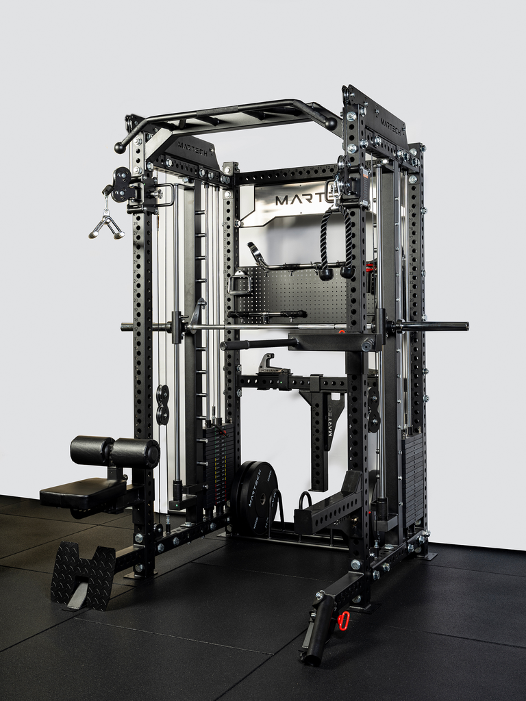 Martech M8 3-in-1 Power Rack – Smith machine with 1:1 ratio and all attachments