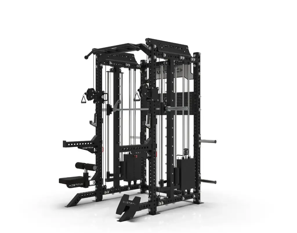 Martech M8 3-in-1 rack – Counter balanced Smith machine met 1:1 pulley en attachments 