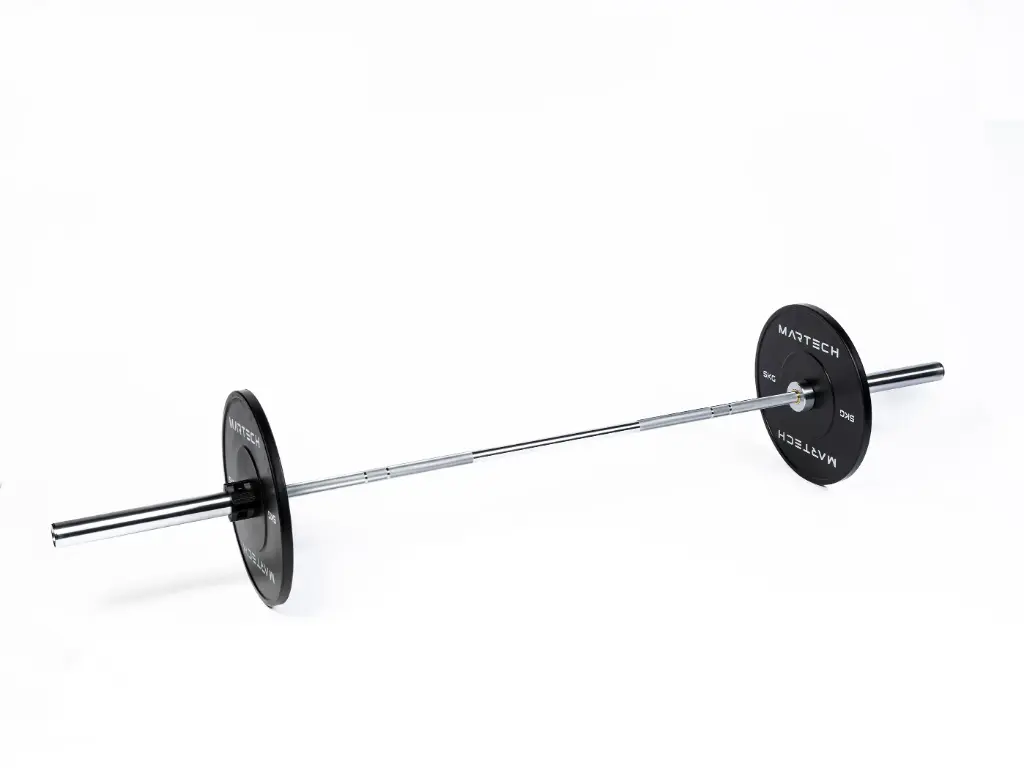 Martech 107,5KG Bumper plates + Pro barbell