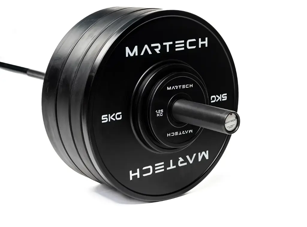 Martech 107,5KG Bumper plates + Pro barbell
