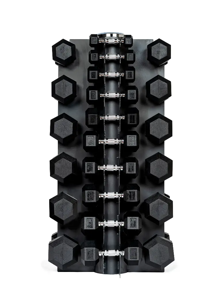 Martech Hexagon DB tower 1–25KG in hard chrome