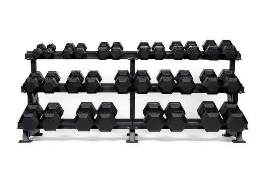 Martech Hexa Dumbbells 5-40KG + 3-tier rack