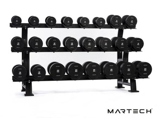 Martech PU halterset 2-24KG + drielaags rack